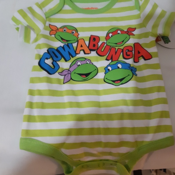 Baby Teenage Mutant Ninja Turtles Cowabunga body suit size Newborn NWT TMNT